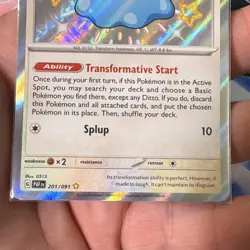 Pokemon Ditto 201/091 Shiny Rare Holo SV: Paldean Fates Transformative Start - Image 3