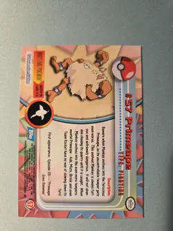 [NM] Primeape #57 - 1999 Topps Pokemon Series 1 - Blue Logo Non Holo - Image 2