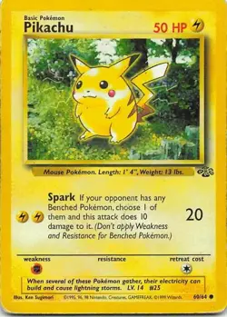 Pikachu 60/64 Jungle Common MP Pokemon TCG - Image 1