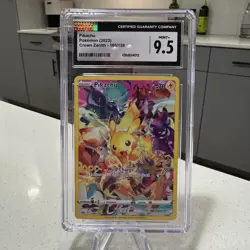 2023 Pokemon Crown Zenith #160 Pikachu Secret Rare Holo CGC 9.5 Gem MINT+ - Image 1