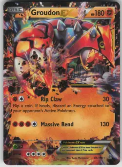 Pokemon TCG Groudon EX Ultra Rare XY - Primal Clash 85/160 - Image 1