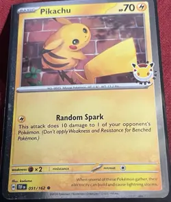 Tcg Pokemon Pikachu 2026 Pokemon Day Holo 30th Anniversary Stamped Promo 051/162 - Image 5