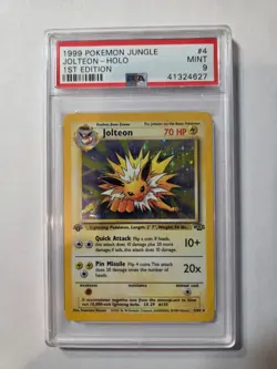 1999 POKEMON JUNGLE 1ST ED #4 JOLTEON-HOLO PSA 9 - Image 1