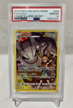 Pokemon Steelix 2019 Cosmic Eclipse 247/236 PSA 10 - Image 1