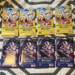 ONE PIECE OP14 4X & OP15 4X LOT 8 PACKS - Image 1