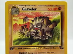 Graveler Pokemon Card 1st Edition Fossil Set 37/62 Uncommon TCG 1999 WOTC NM - Image 4
