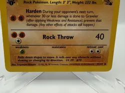 Graveler Pokemon Card 1st Edition Fossil Set 37/62 Uncommon TCG 1999 WOTC NM - Image 5