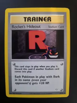 2000 POKEMON ROCKET'S HIDEOUT TRAINER TRADING CARD - LP - Image 1