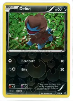 Deino Reverse Holo 77/101 Noble Victories Pokemon Card - Image 1
