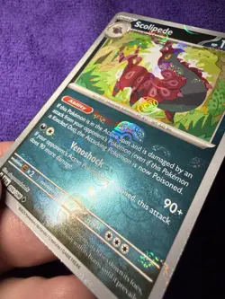 Pokemon TCG Black Bolt Masterball Scolipede Card 056/086 NM/M - Image 2