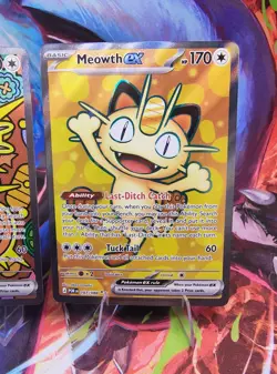 Meowth ex 121/088 Perfect Order Holo SIR High 10 Potential w/2 Bonus ex Card - Image 4