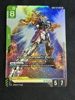 Wing Gundam Zero GD01-024 LR Foil Card Game TCG Newtype Rising Gundam - Image 3