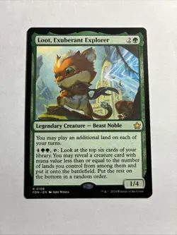 Loot, Exuberant Explorer - Foundations MTG Plus Bonus Card!!! - Image 1