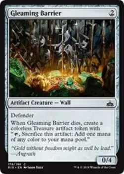 Gleaming Barrier Light Play, English Magic the Gathering MTG Rivals of Ixalan - Image 1
