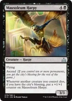 Mausoleum Harpy Light Play, English Magic the Gathering MTG Rivals of Ixalan - Image 1
