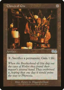 Claws of Gix Urza's Saga Uncommon LP Magic: The Gathering 290 Normal - Image 1