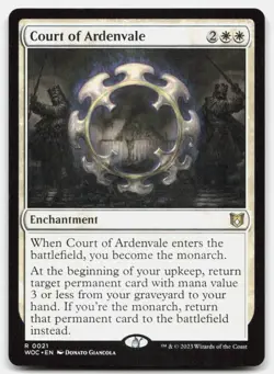 Court of Ardenvale 21 Rare Commander: Wilds of Eldraine Magic: The Gathering NM - Image 1