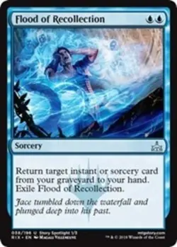 Flood of Recollection Light Play, English Magic the Gathering MTG Rivals of Ixal - Image 1