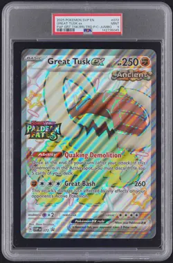 2025 Pokemon #072 Great Tusk Ex Paf Grt Tsk Jumbo PSA 9 - Image 1