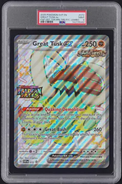 2025 Pokemon #072 Great Tusk Ex Paf Grt Tsk Jumbo PSA 9 - Image 1
