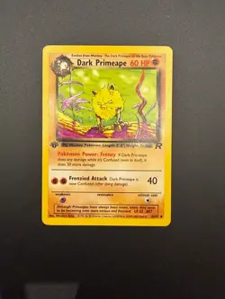 Pokemon Dark Primeape 1st Edition Uncommon Team Rocket 43/82 LP - Image 1