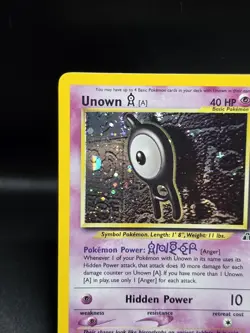 Unown (A) #14 w/ Perfect Swirl - Neo Discovery Unlimited Holo Rare Pokemon TCG - Image 2