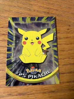 Topps Chrome Pikachu #25 Pokemon Holo Foil LP Condition - Image 1
