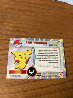 Topps Chrome Pikachu #25 Pokemon Holo Foil LP Condition - Image 2