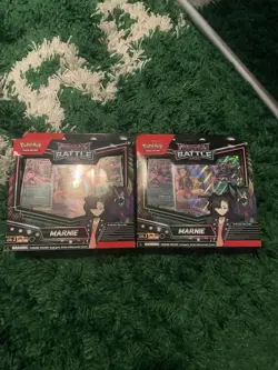 Lot Of 2 Pokemon TCG Rival Battle Deck Marnie Promo Box - Sealed Box Damaged - Image 1