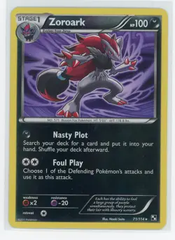 Pokemon TCG - Zoroark 71/114 - Black & White - Reverse Holo - Image 1