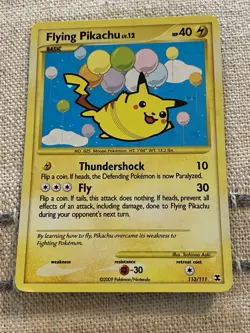 Pokemon Flying Pikachu 113/111 Platinum Secret Rare Promo Regular Basic 40 HP - Image 1