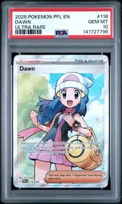 2025 POKEMON PFL EN-PHANTASMAL FLAMES ULTRA RARE #118 DAWN PSA 10 - Image 1