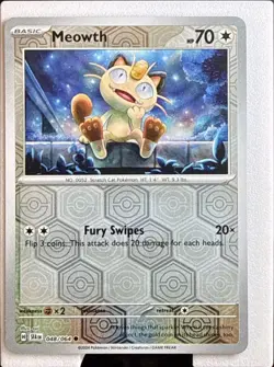 Meowth 048/064 C Shrouded Fable Pokemon Reverse Holo NM/M SFA - Image 1