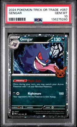 2024 POKEMON TRICK OR TRADE #057 GENGAR PSA 10 - Image 1