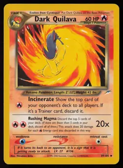Dark Quilava 39/105 Uncommon Neo Destiny Pokemon Lightly Played - Image 1