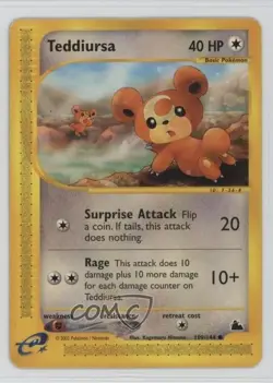 Teddiursa Pokemon e-Card Series Skyridge #109 2003 - Image 1