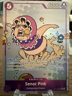 Bandai One Piece Card Game Senor Pink OP10-067 R Character 6000 PWR Cost 5 EN - Image 1