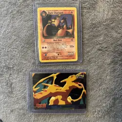 Pokemon Dark Charizard 21/82 Team Rocket With additional Charizard card. - Image 1
