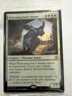 Wakening Sun's Avatar FOIL - Prerelease Card SEALED - MtG - Ixalan - M/NM - Image 2