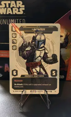 Star Wars Unlimited Jango Fett LAW 817 Prestige Card - Lawless Time - Image 1