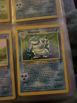 225 Vintage Pokemon cards including holo blastoise - Image 1