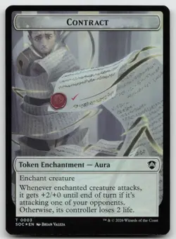 Contract / Pegasus Double-Sided Token T Commander Secrets of Strixhaven 3 / 5 NM - Image 1