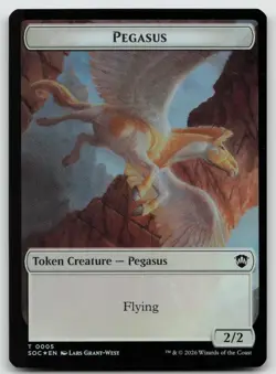 Contract / Pegasus Double-Sided Token T Commander Secrets of Strixhaven 3 / 5 NM - Image 2