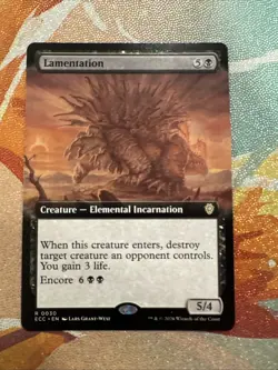 x1 Lamentation - Extended Art R MTG Commander: Lorwyn Eclipsed M/NM, English - Image 1