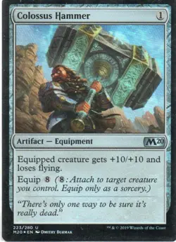 MTG: Core Set 2020: Foil Colossus Hammer: Lightly Played Condition - Image 1