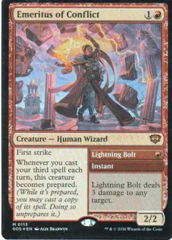 MTG: Secrets of Strixhaven: Foil Emeritus of Conflict: Lightly Played Condition - Image 1