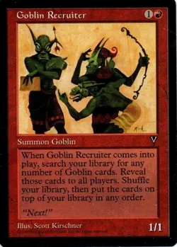 MTG: Visions: Goblin Recruiter: Moderately Played Condition - Image 1