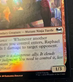 Raphael, Tough Turtle 0104 Foil Common Teenage Mutant Ninja Turtles MTG - Image 5