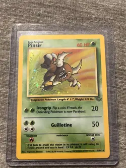 Pokemon TCG Pinsir Jungle 9/64 Holo Rare 1999 60 HP English - Image 1
