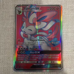 Pokemon Sylveon GX Full Art Holo Ultra Rare 140/145 SM Guardians Rising 2017 - Image 1